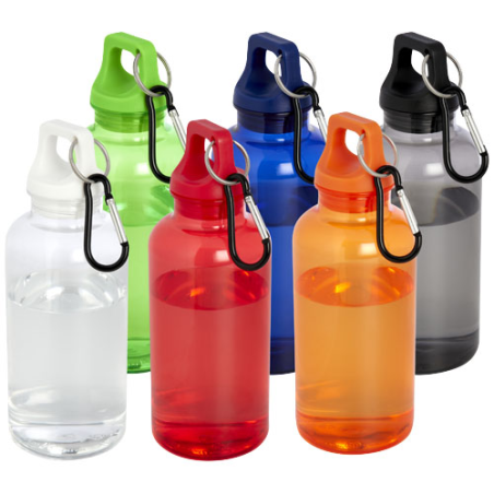 Gourde personnalisable en plastique recyclé avec mousqueton 400 ml Oregon