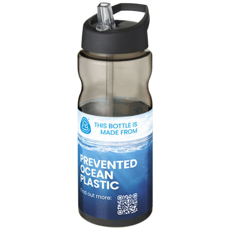 Gourde personnalisée Eco Base 650ml H2O Active® en plastique recyclé récupéré sur le littoral