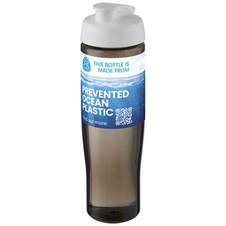 Gourde sport personnalisable Eco Tempo de 700 ml H2O Active® en plastique recyclé récupéré sur le littoral