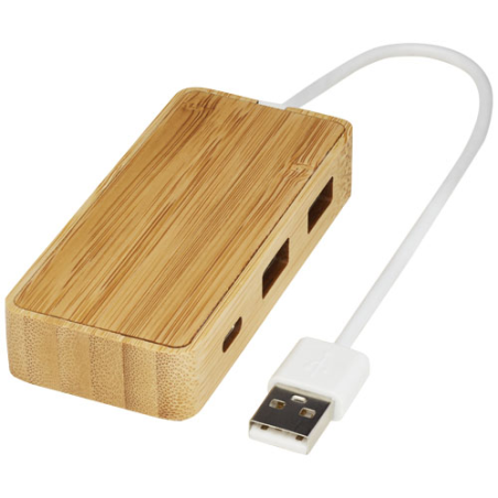 Hub USB publicitaire Tapas en bambou