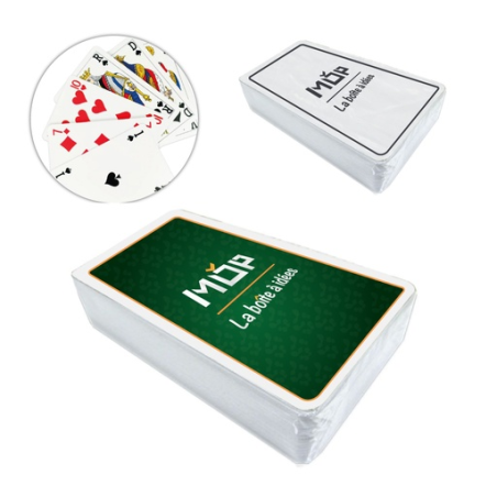 Jeu de 32 cartes publicitaire - Perso 1 couleur incluse