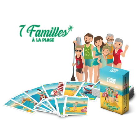 Jeu de 7 familles personnalisables - "A la plage"