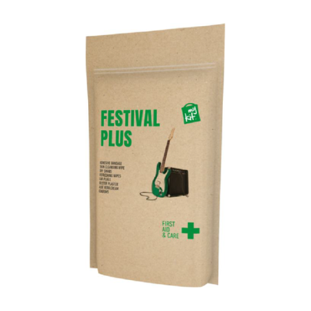 Kit Festival Plus personnalisé en pochette papier kraft recyclable