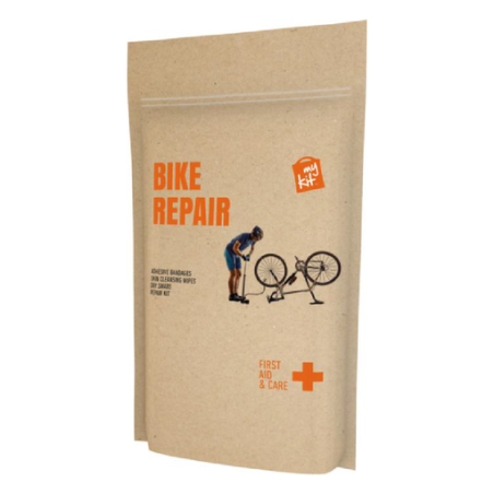 Kit Réparation Vélo personnalisé en pochette papier kraft personnalisé