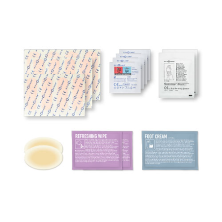 Kit de premiers soins personnalisable pour mode de vie actif avec pochette en papier kraft recyclé