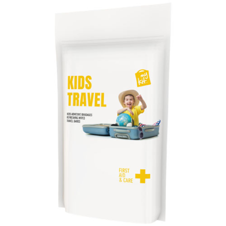 Kit de voyage pour enfant publicitaire en papier kraft recyclé