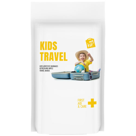 Kit de voyage pour enfant publicitaire en papier kraft recyclé