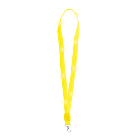 Lanyard personnalisable avec LED en polyester pile incluse Wilou