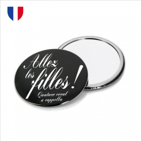 Miroir de poche personnalisable blanche-neige - Made in France