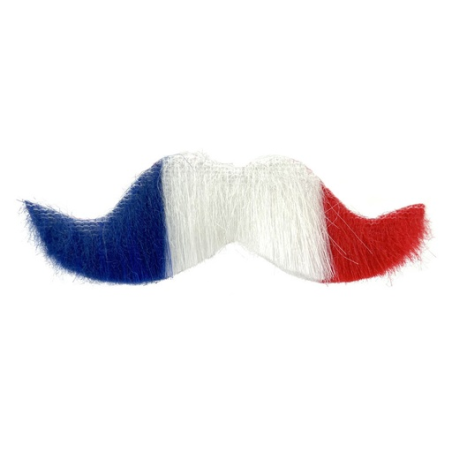 Moustache de supporter Tricolore