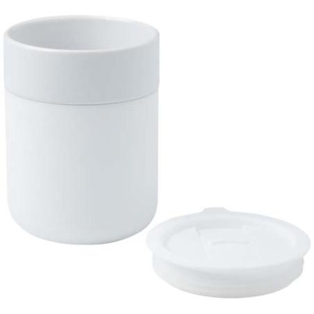 Mug personnalisable en céramique avec revêtement en silicone et couvercle en plastique 330ml - Java