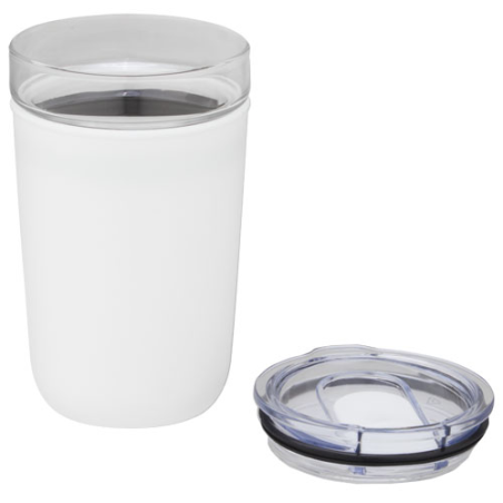 Mug personnalisable en verre Bello 420 ml avec paroi en plastique recyclé