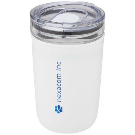 Mug personnalisable en verre Bello 420 ml avec paroi en plastique recyclé