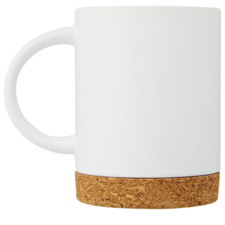 Mug personnalisée Neiva de 425 ml en céramique avec base en liège