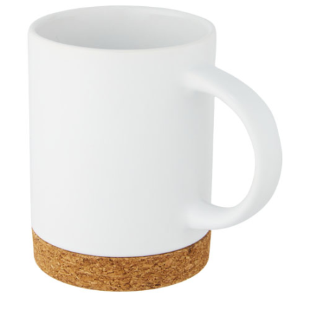 Mug personnalisée Neiva de 425 ml en céramique avec base en liège