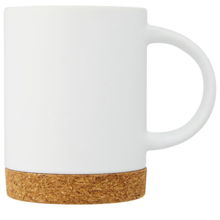 Mug personnalisée Neiva de 425 ml en céramique avec base en liège