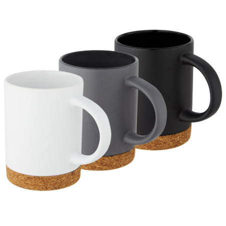 Mug personnalisée Neiva de 425 ml en céramique avec base en liège