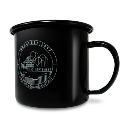 Mug publicitaire émaillé - Feu de camp - 285ml (coloré)