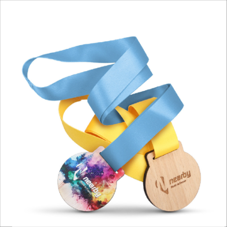 Médaille en bois PEFC personnalisable - 6cm - Gravure incluse