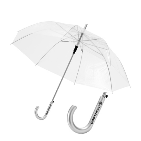 Parapluie personnalisé 23" transparent à ouverture automatique Kate