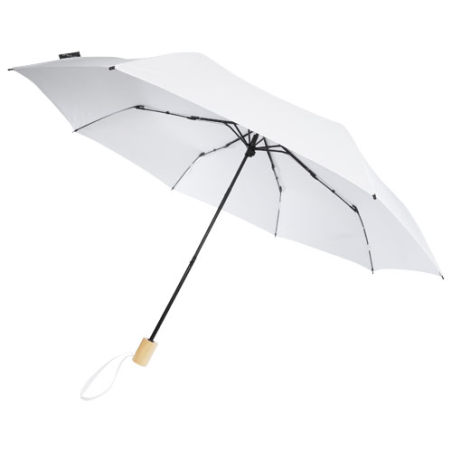 Parapluie publicitaire 21" pliable windproof en PET recyclé Birgit