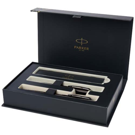 Parure de stylo personnalisable avec roller et stylo bille achromatiques IM Parker