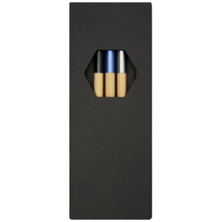 Parure de stylos personnalisable en bambou, 3 pièces Kerf