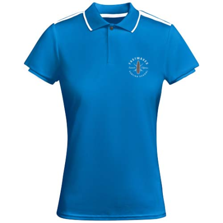 Polo de sport publicitaire en polyester et polyester recyclé 140g/m² certifié GRS Tamil pour femme - S à 2XL