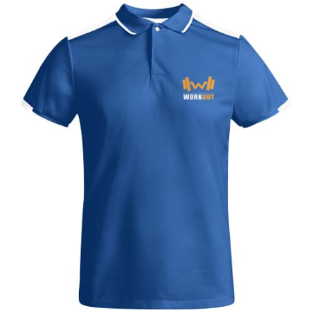 Polo de sport publicitaire en polyester et polyester recyclé 140g/m² certifié GRS Tamil pour homme - S à 3XL