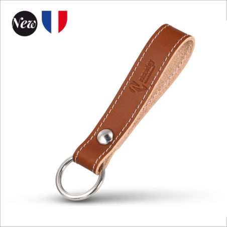 Porte clés personnalisable en cuir - Made in france