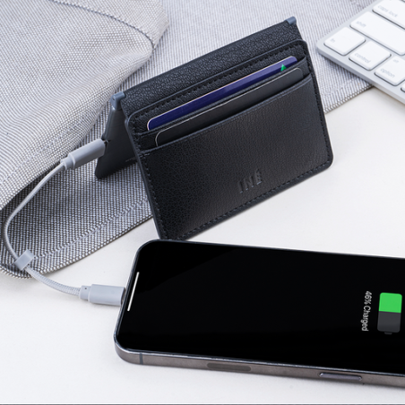 Porte-carte personnalisable powerbank RFID recyclé Iné - Xoopar®