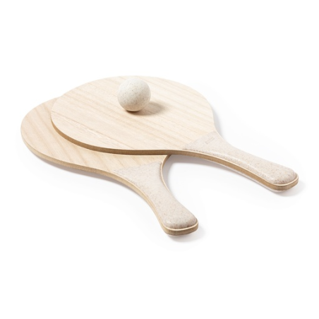 Raquette Plage personnalisable en bois paille de blé et PP Zaxia