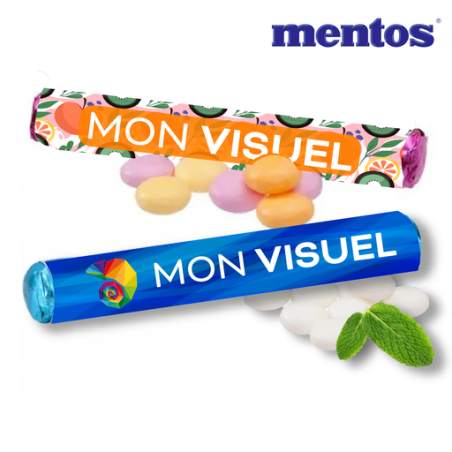 Rouleau personnalisable Menthos - Goût Menthe ou fruits