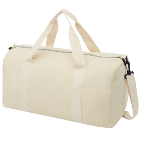 Sac de voyage publicitaire Pheebs en polyester et coton recyclé de 450 g/m² 24L