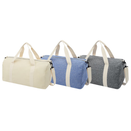 Sac de voyage publicitaire Pheebs en polyester et coton recyclé de 450 g/m² 24L