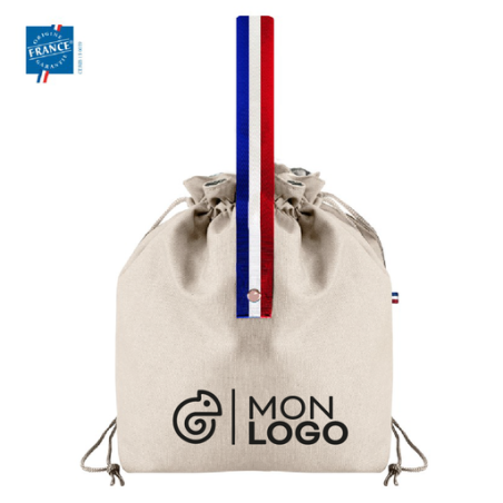 Sac déjeuner personnalisable en coton recyclé GRS Goodjour® 12L Le Tricolore