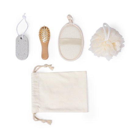 Sac en coton personnalisable avec accessoires pour le bain Seido