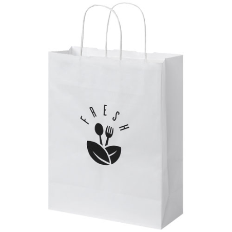 Sac en papier Kraft publicitaire 80 g/m², 25 x 11 x 32 cm