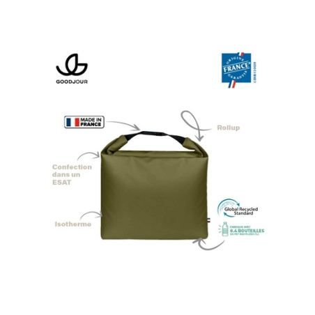 Sac isotherme Rolltop personnalisé en RPET Goodjour®