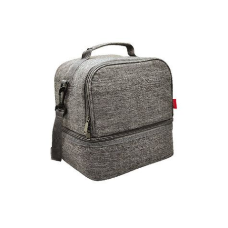 Sac à bento personnalisé isotherme Uji RPET gris chiné