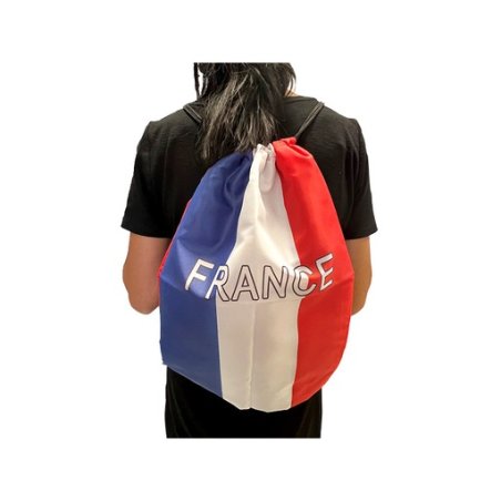 Sac à cordon personnalisable France pour supporter en polyester