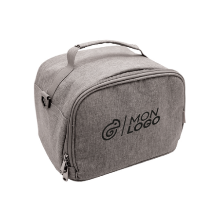 Sac à lunch box isotherme personnalisable Nara gris chiné RPET