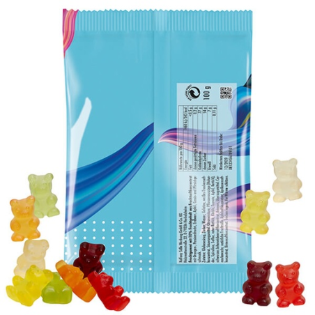 Sachet personnalisable d'oursons XXL en gomme de fruits - 100g