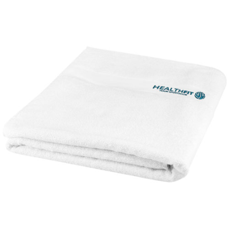 Serviette de bain personnalisée en coton 450 g/m² 100x180 cm Evelyn