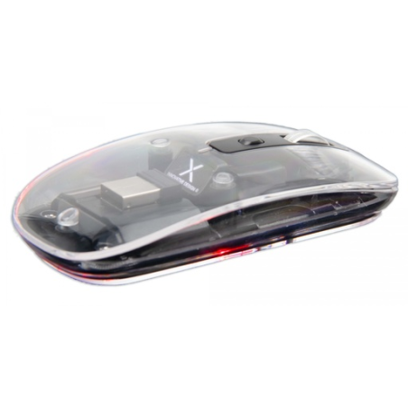 Souris sans fil personnalisable transparante