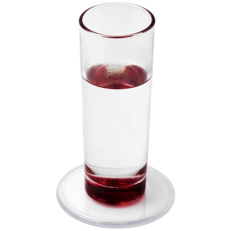 Sous-verre rond personnalisable Ellison plastique avec insertion de papier