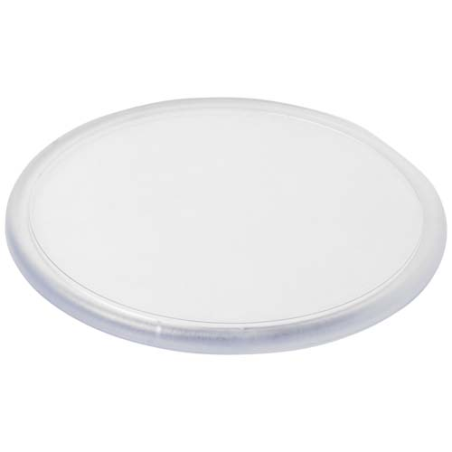 Sous-verre rond personnalisable Ellison plastique avec insertion de papier