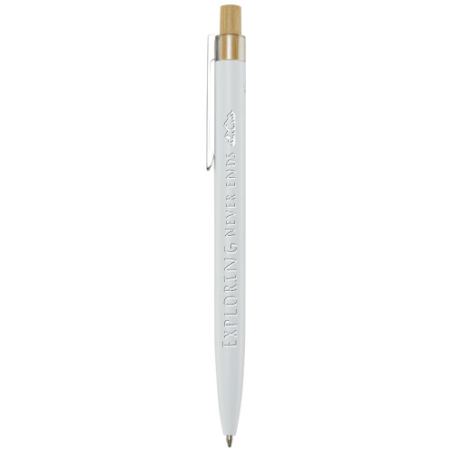 Stylo bille personnalisable en aluminium recyclé Nooshin encre bleue