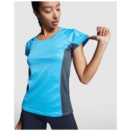 T-shirt de sport personnalisable en polyester 140g/m² manches courtes Shanghai pour femme