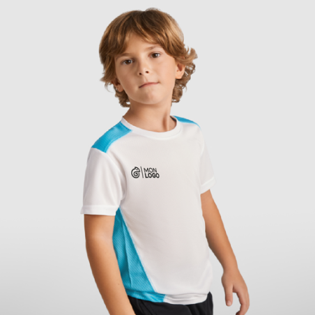 T-shirt de sport personnalisé en polyester 130g/m² à manches courtes Detroit pour enfant - 4 à 16 ans